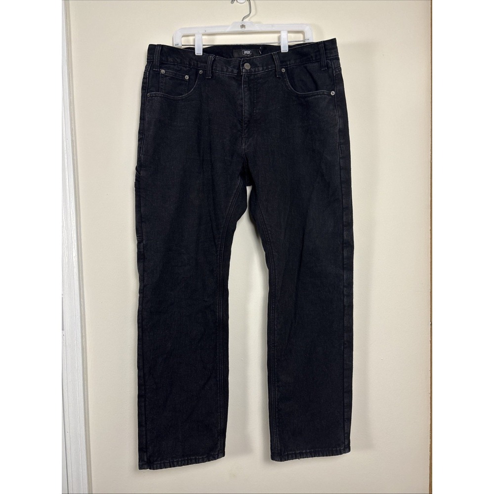 Berkley Jensen Jeans Mens 38x32 Fleece Lined Carpenter Relaxed Straight Pants